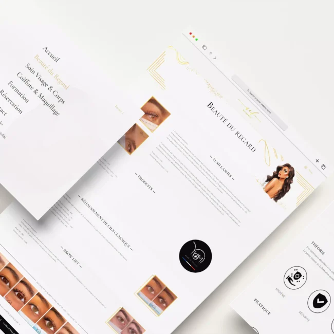 Nel Glow Up website projet Web design conception de site web