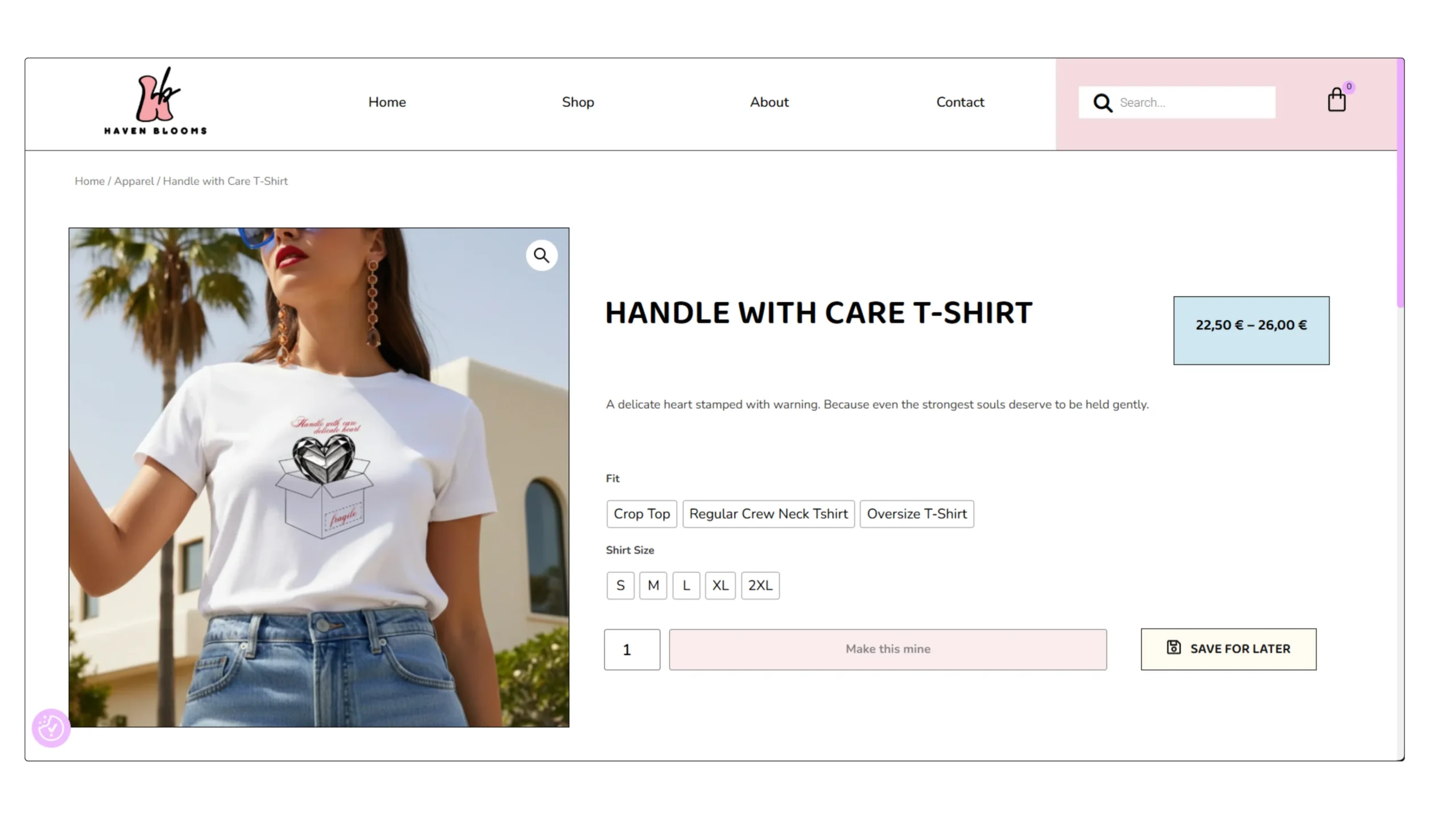 HavenBlooms, site web ecommerce réalisé par Sharon - sharondesign.fr